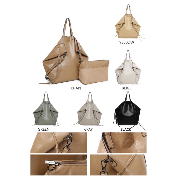 Soft Croc Print Large Bag in Bag L21XPF694